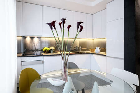 Interior design - modern kitchenの写真素材