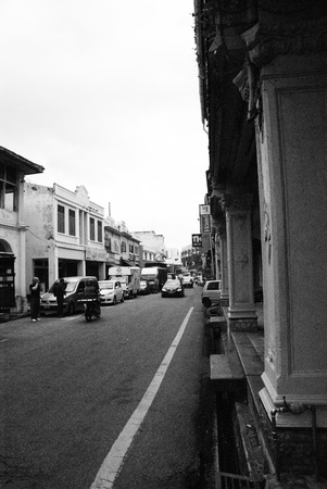 Street view at Malacca Townのeditorial素材