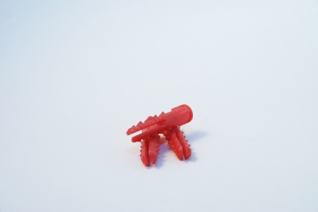 Red  screw wall plugsの写真素材