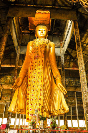 Buddha statue at the Mandalay Hill  Myanmar  Burma  is the most religious Buddhist country in terms...