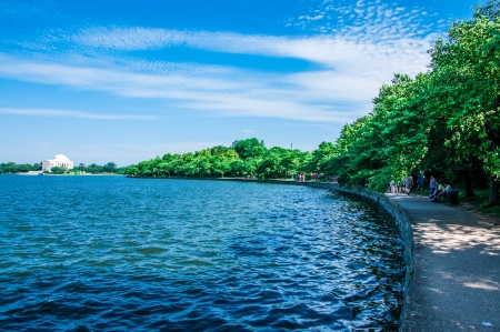 Thomas Jefferson Memorial on Tidal Basin, is a presidential memorial in Washington, DC  dedicated to Thomas Jefferson, the third President of the United States  の写真素材