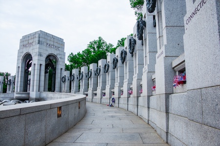 World War II Memorial in Memorial Day 2013, Washington DC, USAのeditorial素材
