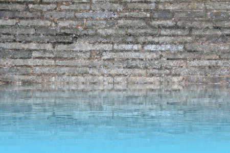 Background of brick wall textureの写真素材