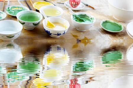 HAI DUONG, VIETNAM, April 27: new ceramics and glazes on April 27, 2013 in Chu Dau ceramic, Hai Duong, Vietnam. のeditorial素材