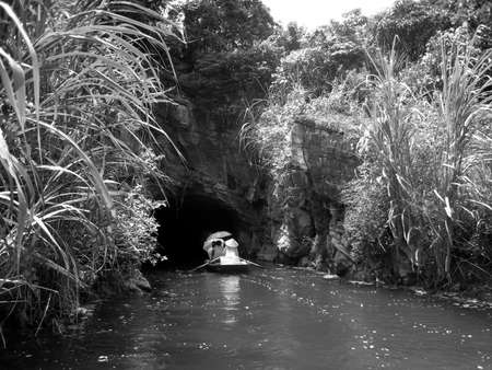 NINH BINH, VIETNAM, JULY, 20: Unidentified tourists in Trang An  on JULY, 20, 2013. Trang An is the scenic area, ranked special of Vietnam.のeditorial素材