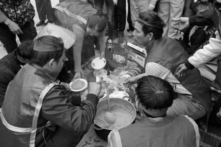 HAI DUONG, VIETNAM, February, 21: People exam to making bean cake at Cao festival on February, 21, 2014 in Hai Duong, Vietnam. のeditorial素材