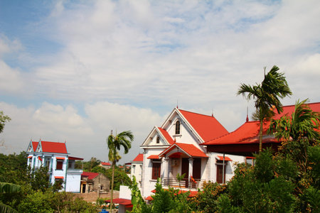 Thai style house in the garden, Thailand, South East Asia