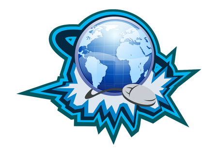 Internet Symbol Button Illustration  のイラスト素材