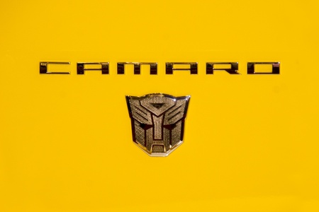KUALA LUMPUR, MALAYSIA - DEC 8: A close up on the insignia of the Autobot on Chevrolet Camaro from Transformers during Kuala Lumpur International Motor Show (KLIMS) on December 8, 2010 in Kuala Lumpur Malaysia.のeditorial素材