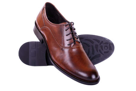 Men's autumn shoes with lacesの写真素材