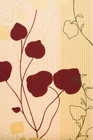 Painted flowers and leaves reach upの写真素材