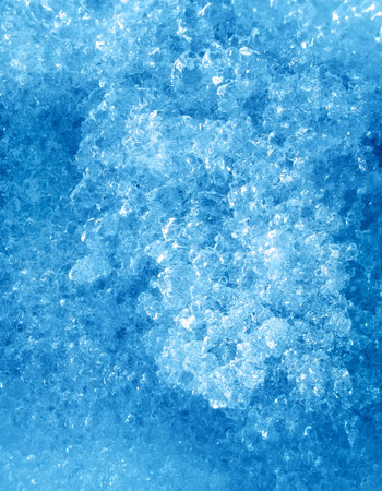 closeup of melting snow texture
