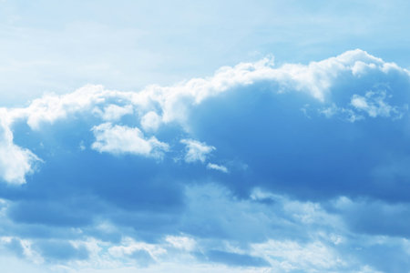 the blue sky and cloudsの写真素材