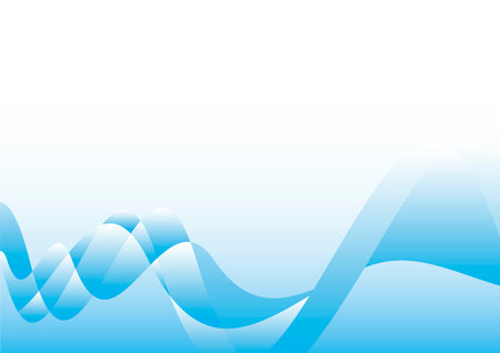 vector abstract wavy blue backgroundのイラスト素材