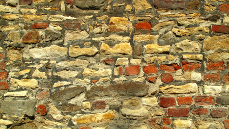fragment of old wall background close upの写真素材