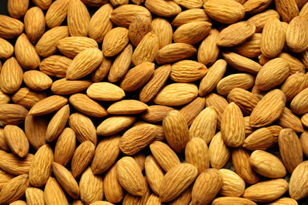 almonds close up backgroundの写真素材