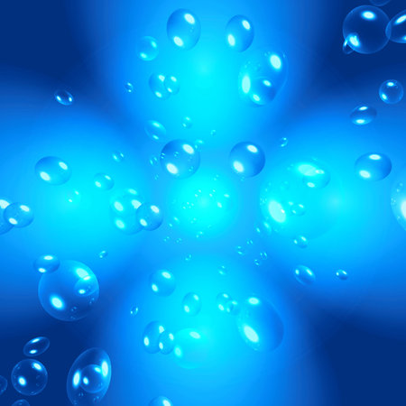 Abstract bubbles blue background