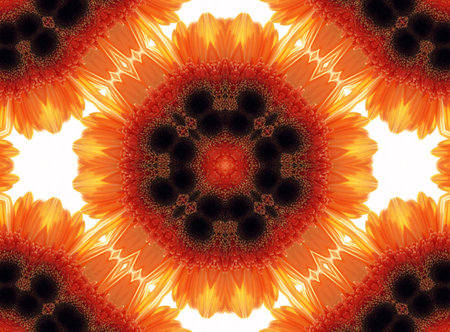 Abstract nature pattern with flower of Gerber