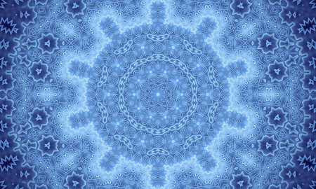 Gradient blue background with abstract radial pattern