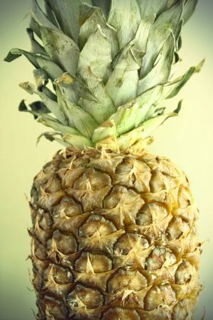 Ripe pineapple, vintage effect