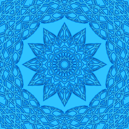 Blue background with abstract patternの写真素材