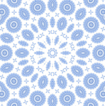 White background with abstract blue radial pattern