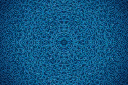 Blue background with abstract radial patternの写真素材