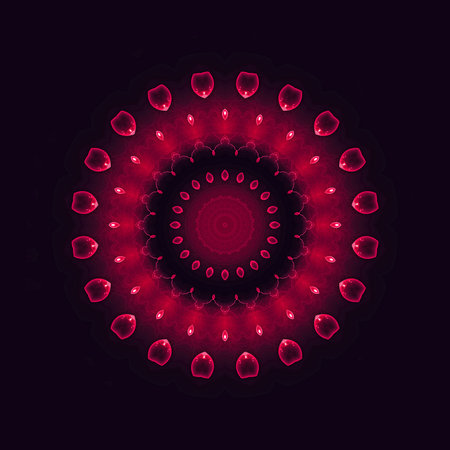 Abstract magic radial shape on blackの写真素材