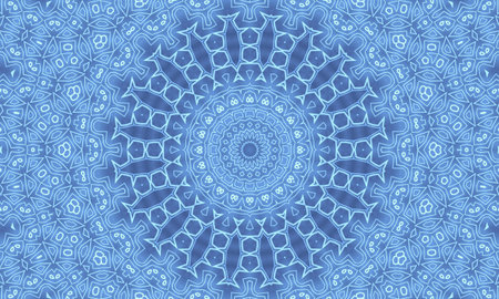 Gradient blue background with abstract radial pattern