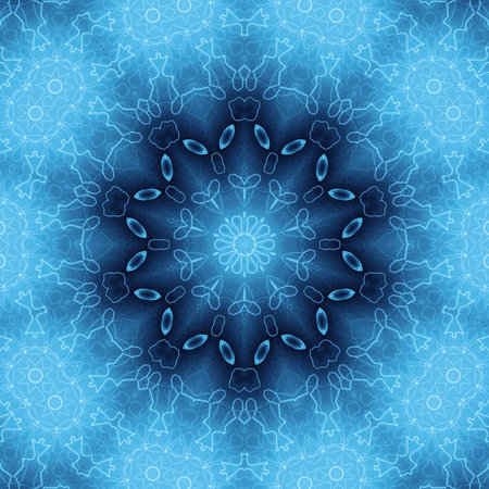 Blue background with abstract fantasy pattern