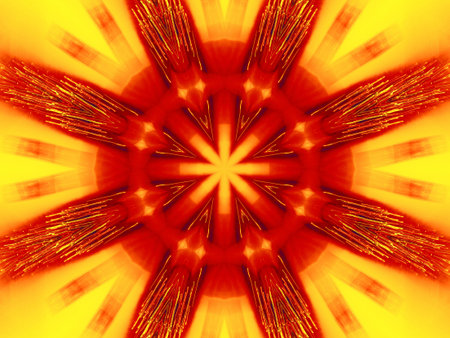 Background with abstract bright color radial concentric pattern
