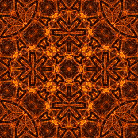 Black background with bright abstract fire pattern
