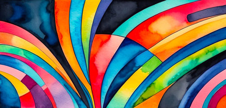 Abstract bright multicolor background, colorful watercolor pattern for designの写真素材