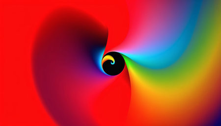 Bright colorful swirl abstract gradient background, generative ai