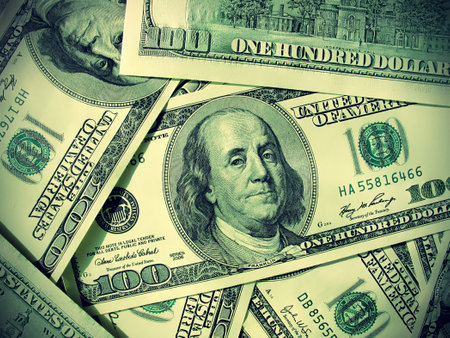 money background from dollars usaの写真素材