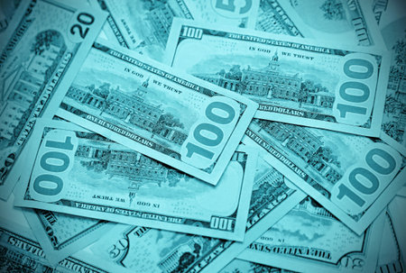 Money background with American Dollars