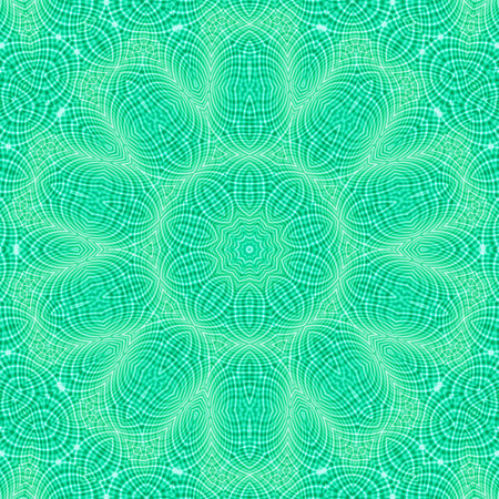 Green background with abstract concentric patternの写真素材