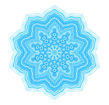 Abstract blue concentric pattern on white background for designの写真素材