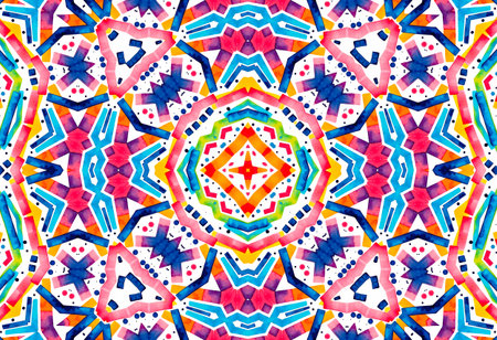 Bright colorful shapes on white background, abstract multicolor pattern for design