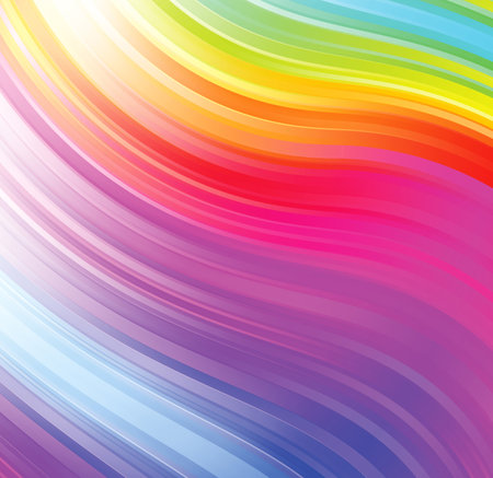 Abstract bright background with multicolored wavy stripes patternの写真素材