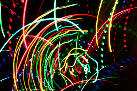 Abstract bright colorful motion background with blurred lights