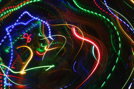 Abstract bright colorful motion background with blurred lights