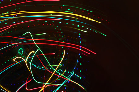 Abstract motion background with colorful bright blurred lights