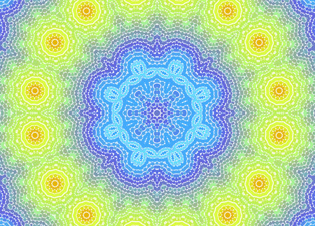 Abstract bright multicolor background with concentric mosaic pattern for designの写真素材