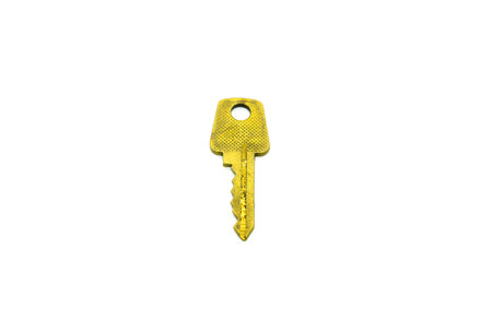 Metal key isolated on white background