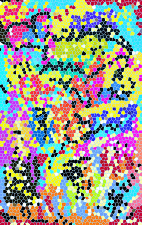 Bright multi-color background with abstract mosaic patternの写真素材