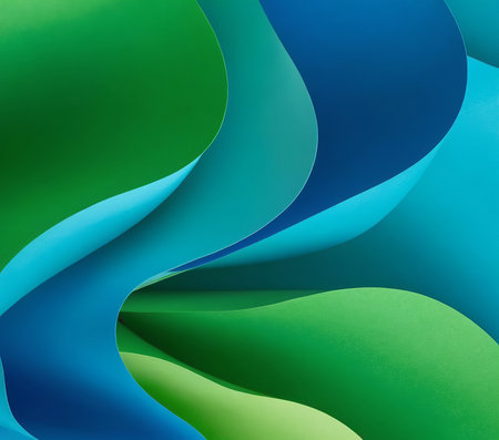Multicolor paper background, Blue and green paper texture for designの写真素材