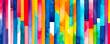 Bright multicolored stripy background, abstract colorful pattern for designの写真素材