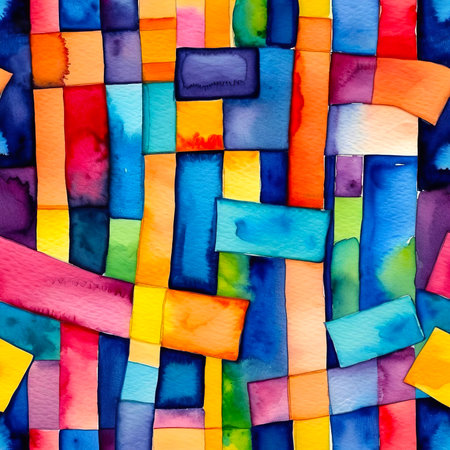 Watercolor background with bright colorful abstract pattern for designの写真素材