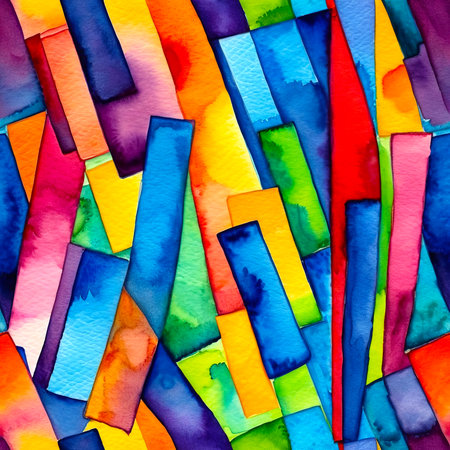 Watercolor background with bright colorful abstract pattern for designの写真素材